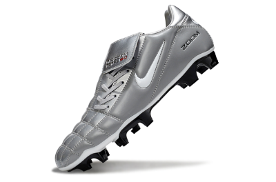 Nike Air Zoom Total 90 III FG Firm Ground Soccer Cleats - Silver/White/Black