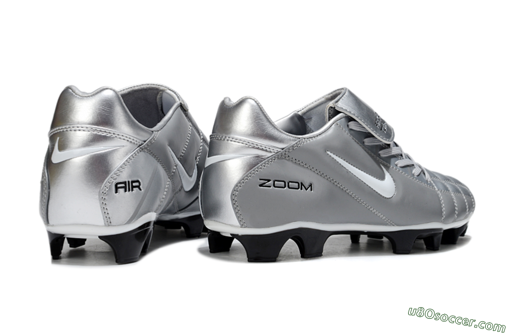 Nike Air Zoom Total 90 III FG Firm Ground Soccer Cleats - Silver/White/Black 5