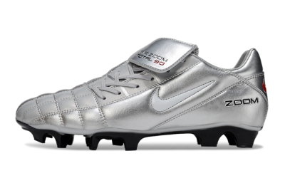 Nike Air Zoom Total 90 III FG Firm Ground Soccer Cleats - Grey/Silver/White
