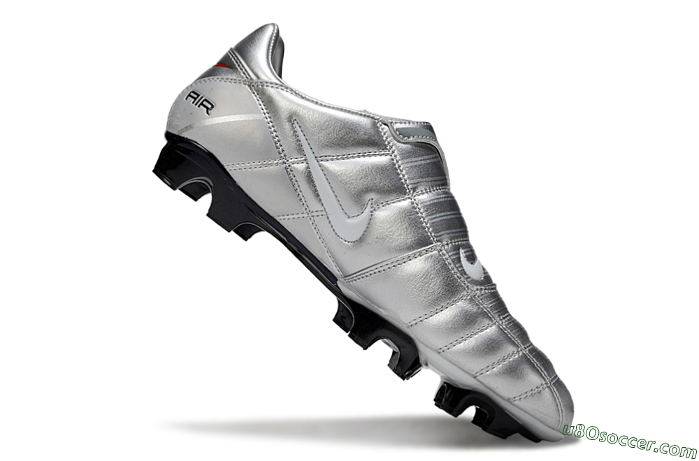 Nike Air Zoom Total 90 III FG Firm Ground Soccer Cleats - Grey/Silver/White 3