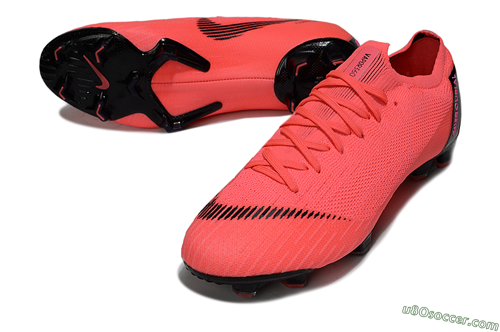 Nike Mercurial Vapor 12 Elite FG Firm Ground Soccer Cleats - Red/Black/Pink 3