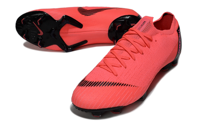 Nike Mercurial Vapor 12 Elite FG Firm Ground Soccer Cleats - Red/Black/Pink