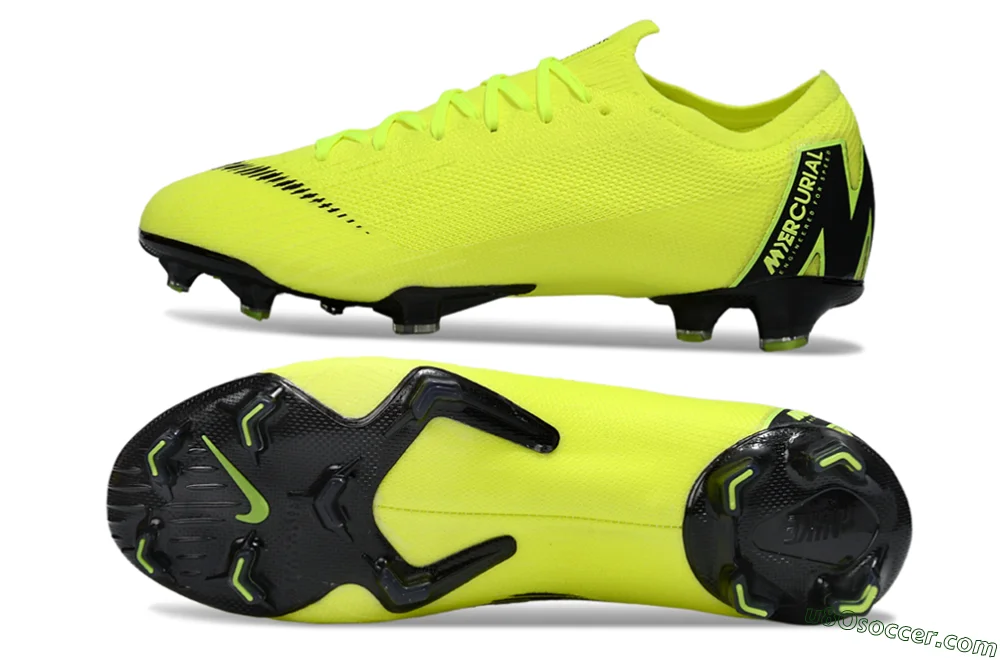 Nike Mercurial Vapor 12 Elite FG Soccer Cleats - Yellow/Black