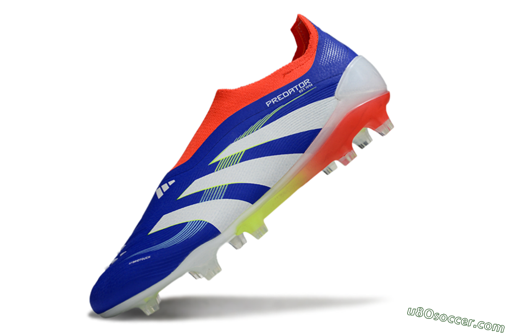 Adidas Predator 25 Elite Laceless FG Firm Ground Soccer Cleats - Blue/White/Red 5