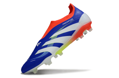 Adidas Predator 25 Elite Laceless FG Firm Ground Soccer Cleats - Blue/White/Red