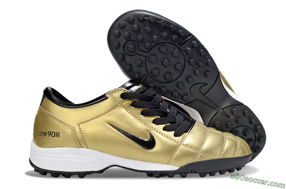 Nike Total 90 III TF Artificial Turf Soccer Shoes - Gold/Black/White 1