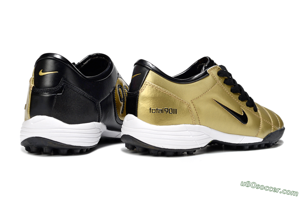Nike Total 90 III TF Artificial Turf Soccer Shoes - Gold/Black/White 6