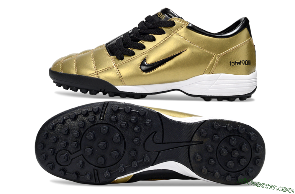 Nike Total 90 III TF Artificial Turf Soccer Shoes - Gold/Black/White 0