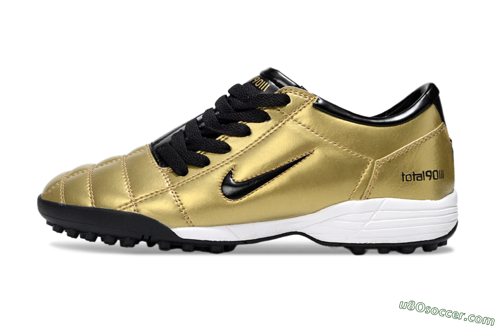 Nike Total 90 III TF Artificial Turf Soccer Shoes - Gold/Black/White 2