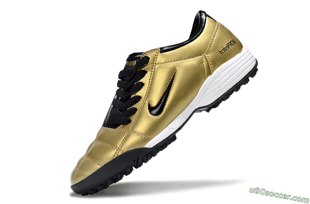 Nike Total 90 III TF Artificial Turf Soccer Shoes - Gold/Black/White 5