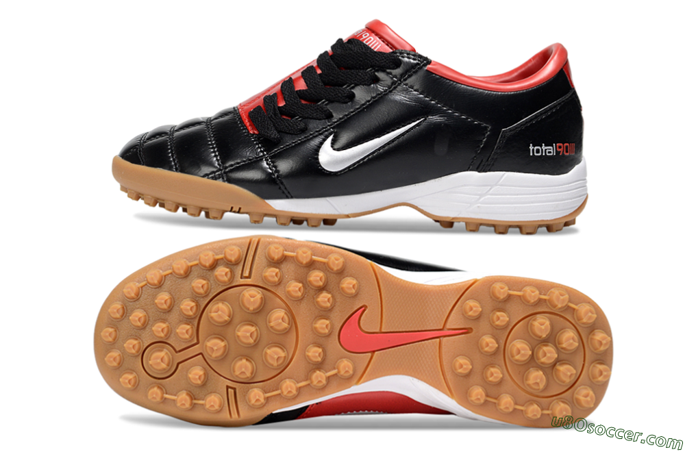 Nike Total 90 III TF Artificial Turf Soccer Shoes - Black/Silver/Red 0