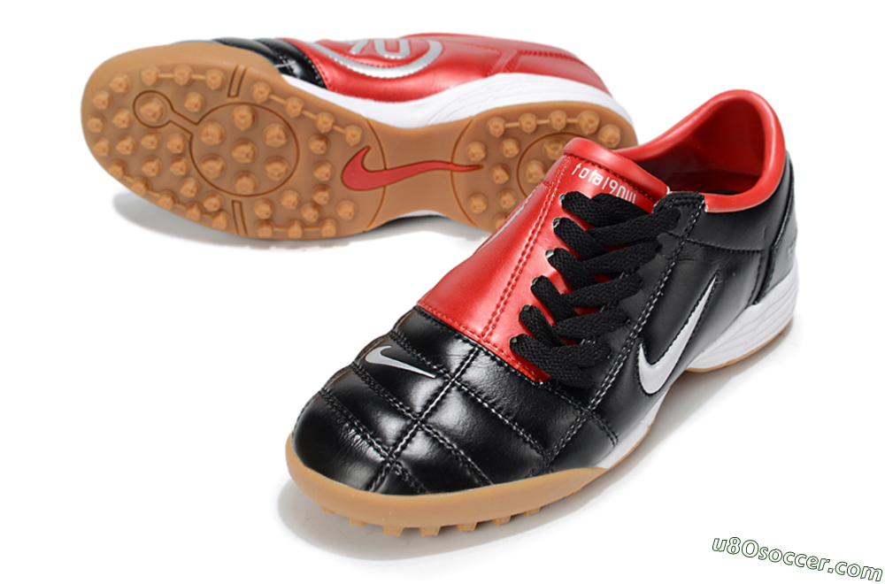 Nike Total 90 III TF Artificial Turf Soccer Shoes - Black/Silver/Red 3