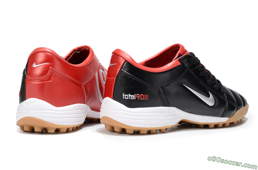 Nike Total 90 III TF Artificial Turf Soccer Shoes - Black/Silver/Red 6