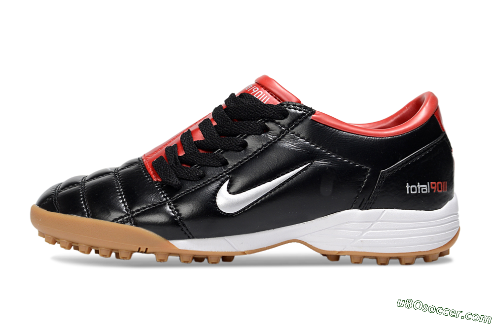 Nike Total 90 III TF Artificial Turf Soccer Shoes - Black/Silver/Red 2