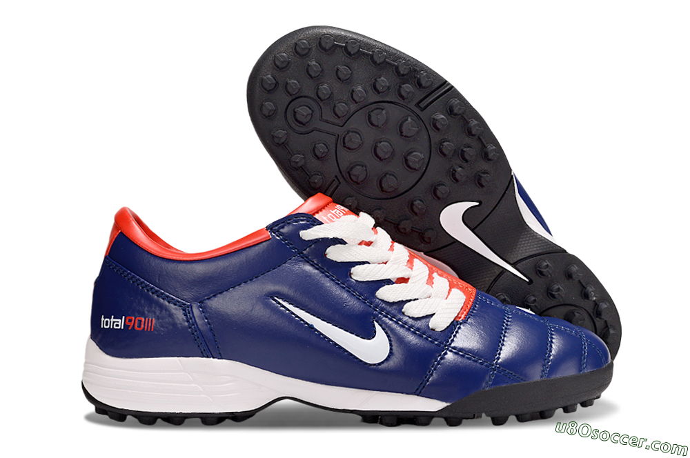 Nike Total 90 III TF Artificial Turf Soccer Shoes - Blue/White/Red 1