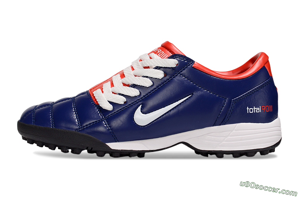 Nike Total 90 III TF Artificial Turf Soccer Shoes - Blue/White/Red 2