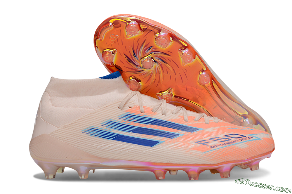 Adidas F50 Elite Mid FG Firm Ground Soccer Cleats - Pink/Blue/Jade 1