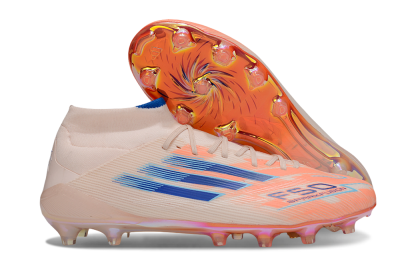 Adidas F50 Elite Mid FG Firm Ground Soccer Cleats - Pink/Blue/Jade