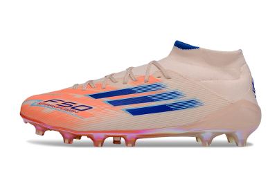 Adidas F50 Elite Mid FG Firm Ground Soccer Cleats - Pink/Blue/Jade