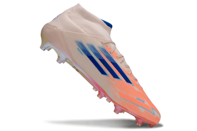 Adidas F50 Elite Mid FG Firm Ground Soccer Cleats - Pink/Blue/Jade