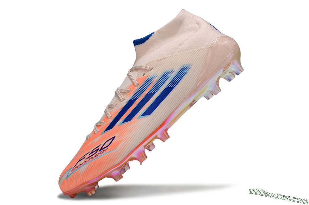 Adidas F50 Elite Mid FG Firm Ground Soccer Cleats - Pink/Blue/Jade 5