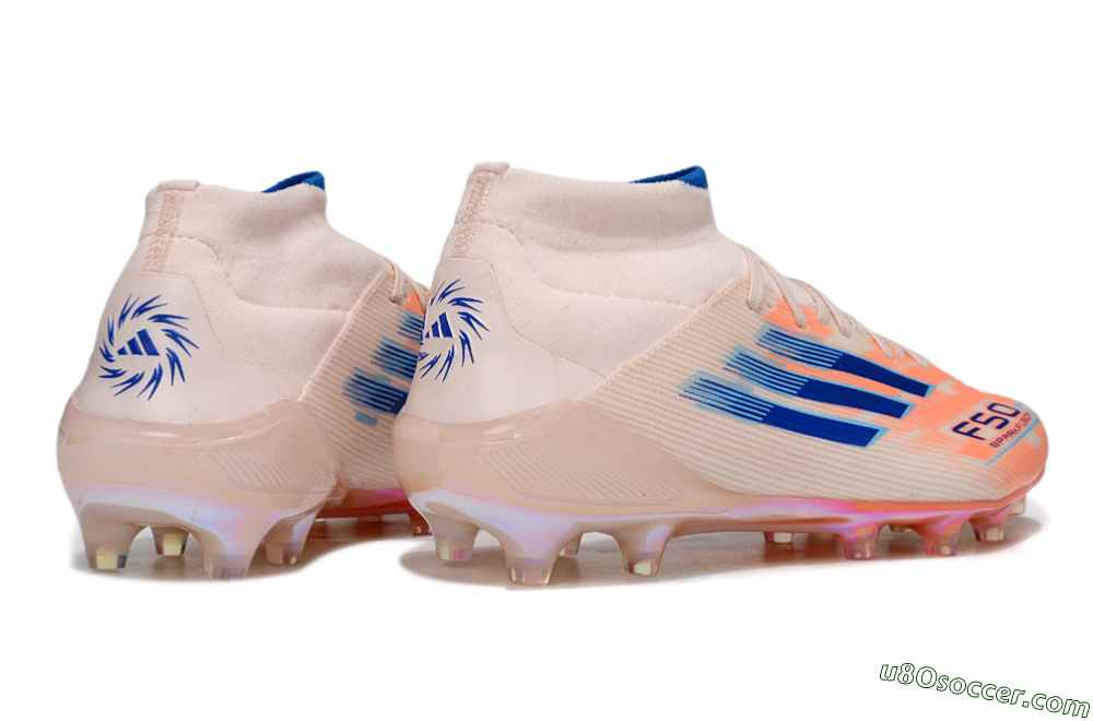 Adidas F50 Elite Mid FG Firm Ground Soccer Cleats - Pink/Blue/Jade 6