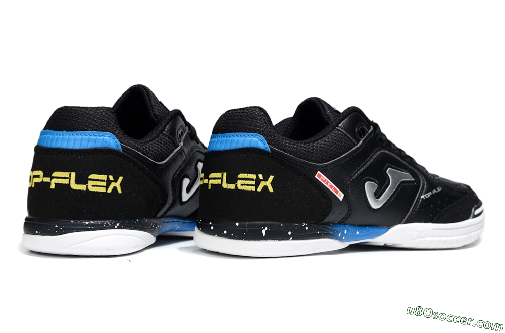 Joma Top Flex IC Indoor & Futsal Soccer Shoes - Black/Silver/Blue 6