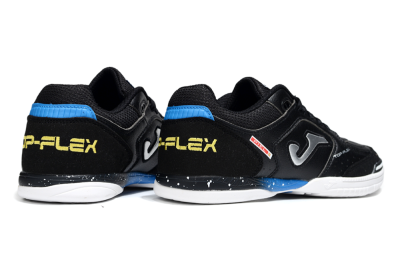 Joma Top Flex IC Indoor & Futsal Soccer Shoes - Black/Silver/Blue