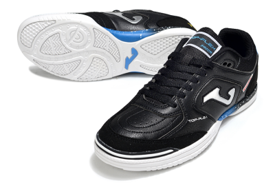 Joma Top Flex IC Indoor & Futsal Soccer Shoes - Black/Silver/Blue