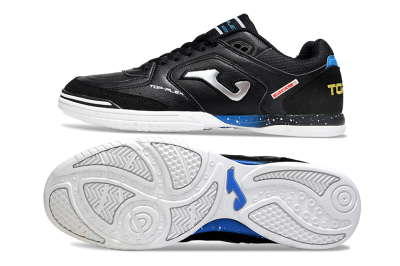 Joma Top Flex IC Indoor & Futsal Soccer Shoes - Black/Silver/Blue