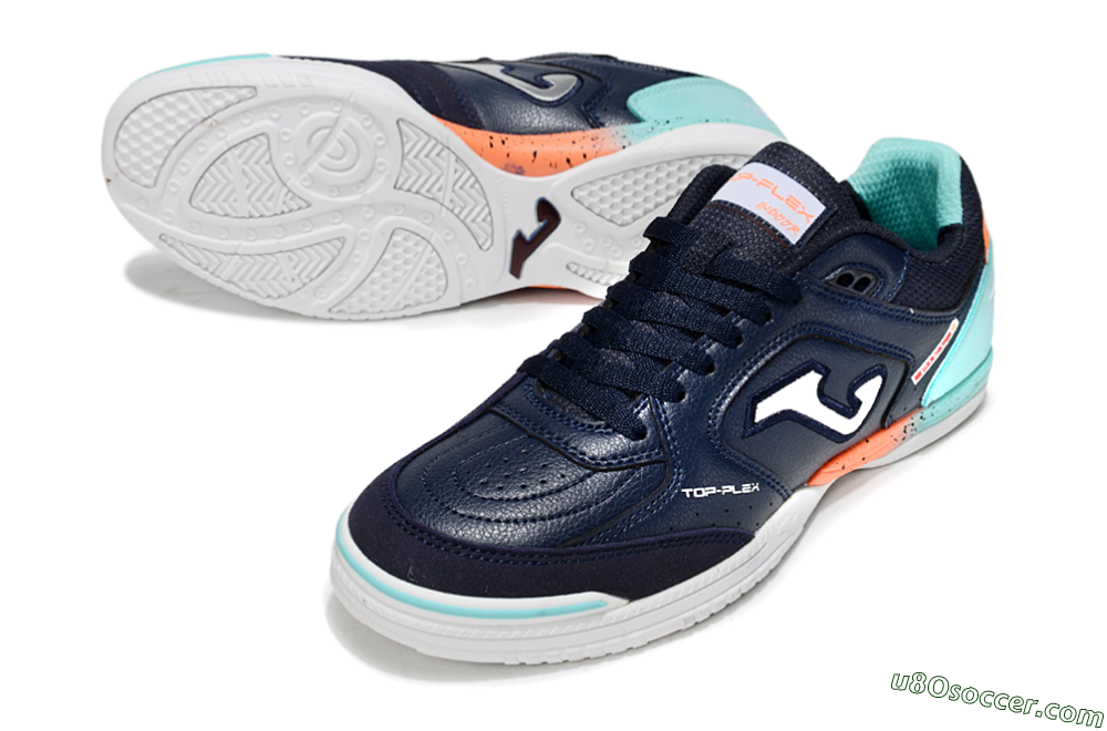 Joma Top Flex IC Indoor & Futsal Soccer Shoes - Black/Silver/Jade 3