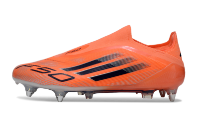 Adidas F50 Elite Laceless SG Soft Ground Soccer Cleats - Red/Black/Silver