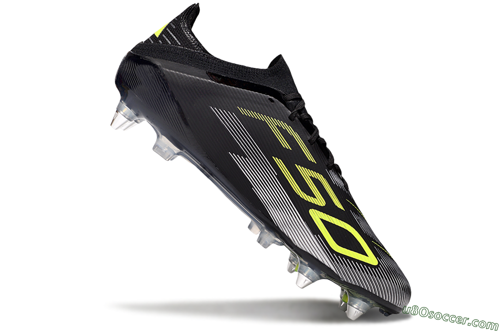 Adidas F50 Elite SG Soft Ground Soccer Cleats - Black/Yellow/Silver 4