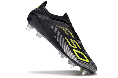 Adidas F50 Elite SG Soft Ground Soccer Cleats - Black/Yellow/Silver