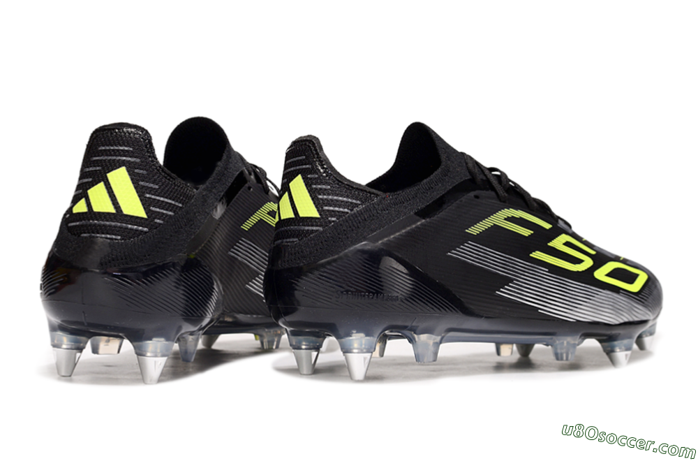 即日発送 Adidas F50 Black/Yellow - Cleats Soccer Ground Soft SG Elite シューズ