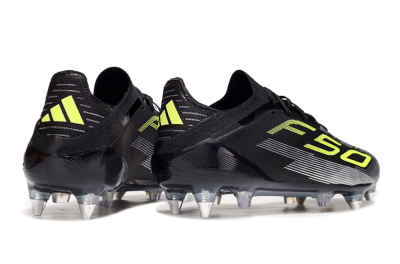 Adidas F50 Elite SG Soft Ground Soccer Cleats - Black/Yellow/Silver