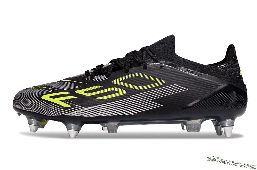 Adidas F50 Elite SG Soft Ground Soccer Cleats - Black/Yellow/Silver 2