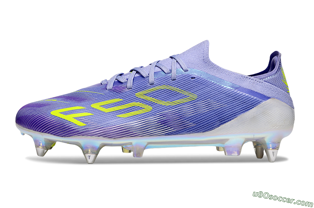 Adidas F50 Elite SG Soft Ground Soccer Cleats - Purple/Yellow/Silver 2