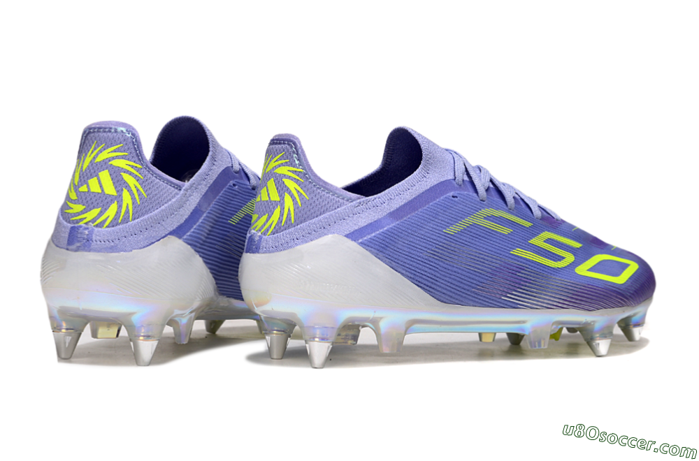Adidas F50 Elite SG Soft Ground Soccer Cleats - Purple/Yellow/Silver 6
