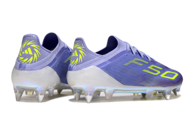 Adidas F50 Elite SG Soft Ground Soccer Cleats - Purple/Yellow/Silver