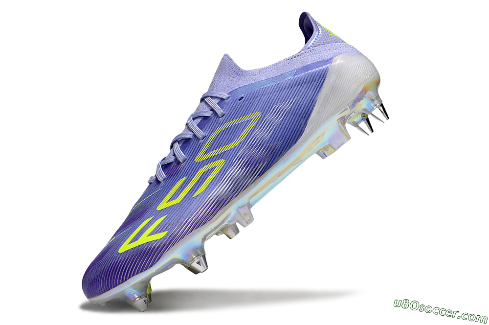 Adidas F50 Elite SG Soft Ground Soccer Cleats - Purple/Yellow/Silver 5