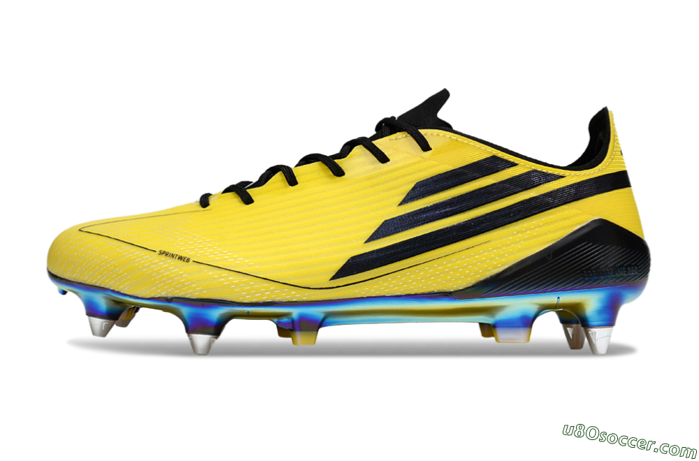 Adidas F50 Elite SG Soft Ground Soccer Cleats - Yellow/Black/Gold 2