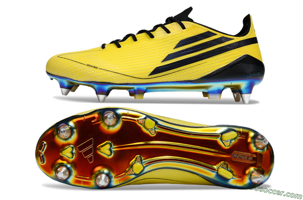 Adidas F50 Elite SG Soft Ground Soccer Cleats - Yellow/Black/Gold 0