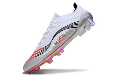 Messi x Adidas F50 Elite FG Firm Ground Soccer Cleats - White/Silver/Red