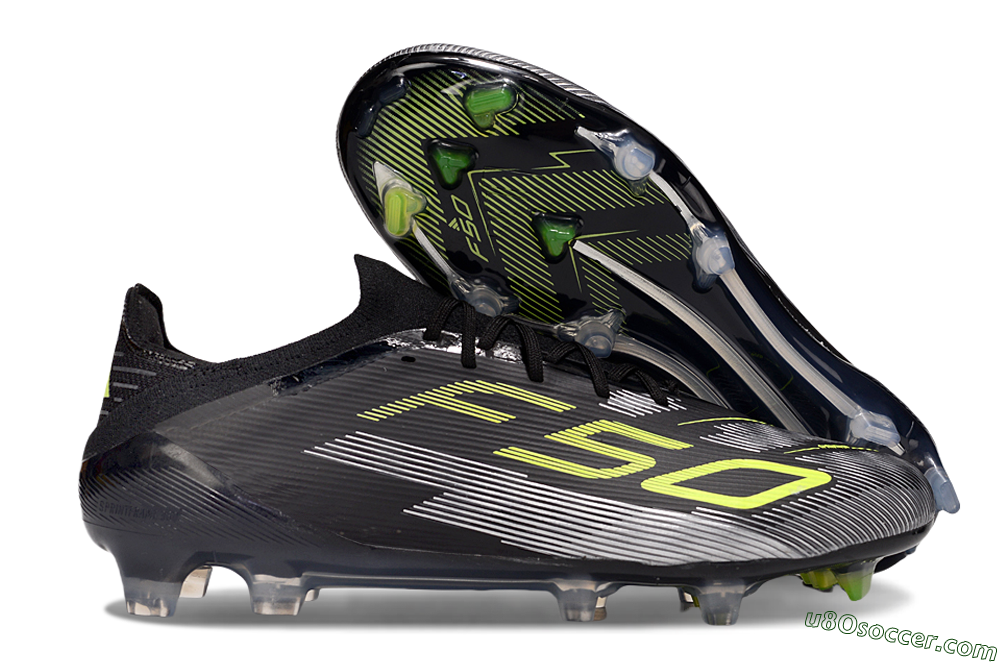 Adidas F50 Elite FG Firm Ground Soccer Cleats - Black/Yellow/Silver 1