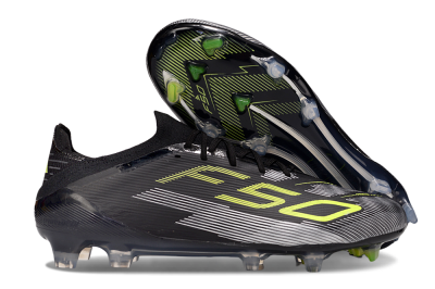 Adidas F50 Elite FG Firm Ground Soccer Cleats - Black/Yellow/Silver