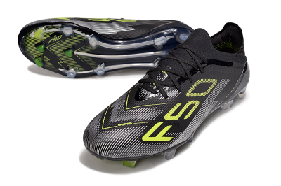 Adidas F50 Elite FG Firm Ground Soccer Cleats - Black/Yellow/Silver