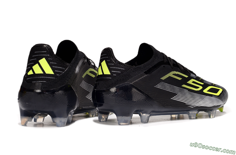 Adidas F50 Elite FG Firm Ground Soccer Cleats - Black/Yellow/Silver 6