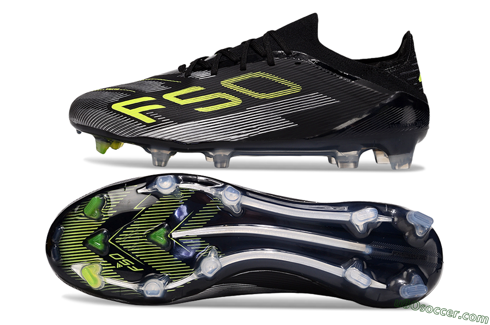 Adidas F50 Elite FG Firm Ground Soccer Cleats - Black/Yellow/Silver 0