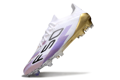 Adidas F50 Elite FG Firm Ground Soccer Cleats - White/Purple/Black